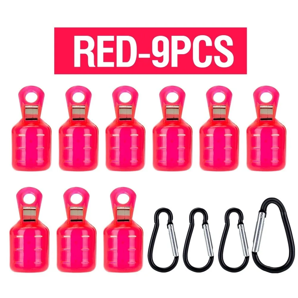 9Pcs Anti-Scratch Squid Jig Hook Cover With Carabiner Puncture Resistant Hook Safety Sleeve Plastic Fishing Lure Hook Protector