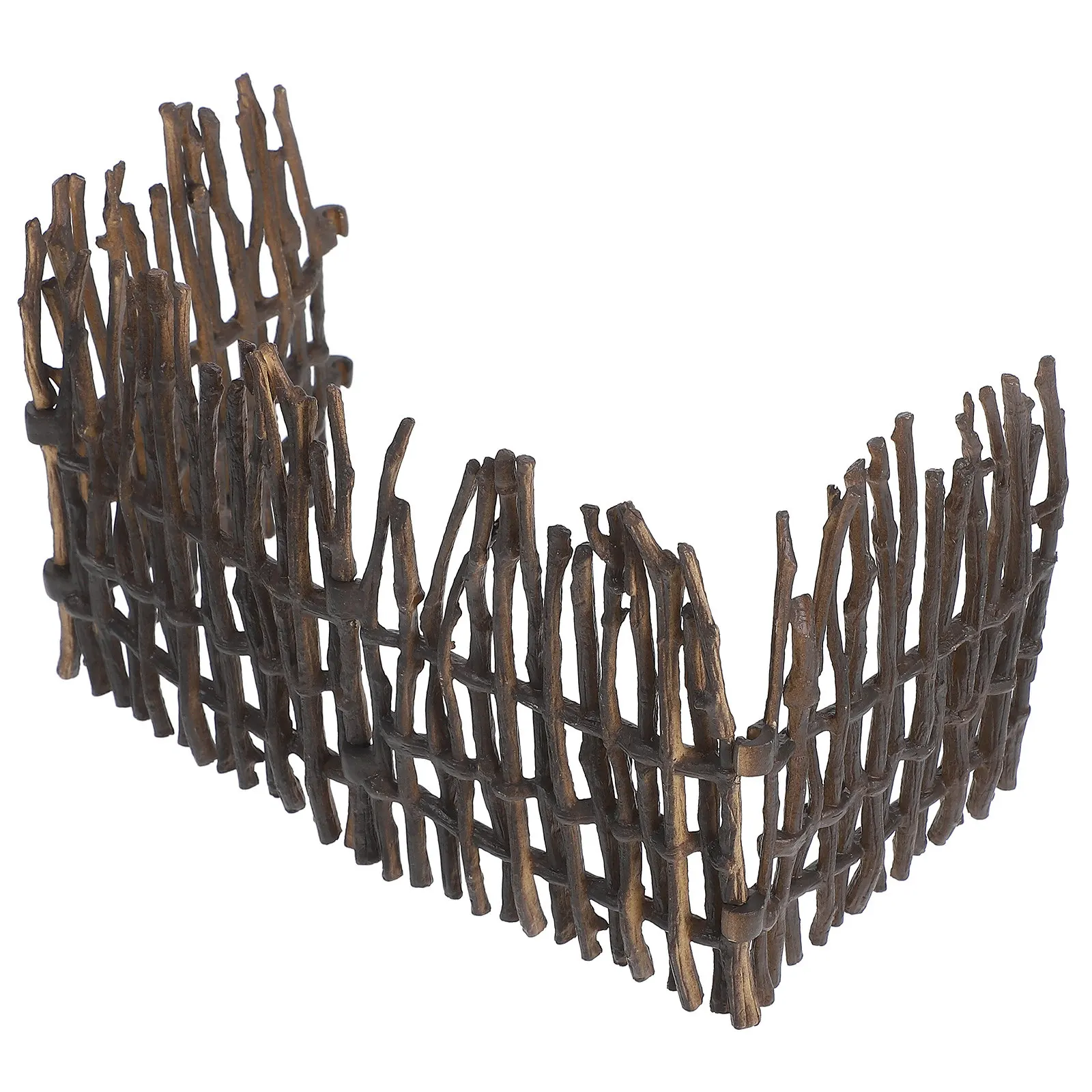 

4Pcs Mini Fence Fairy Garden Micro Landscape Realistic Wood Picket DIY Gardening Landscape Ornaments for Dollhouse Exterior