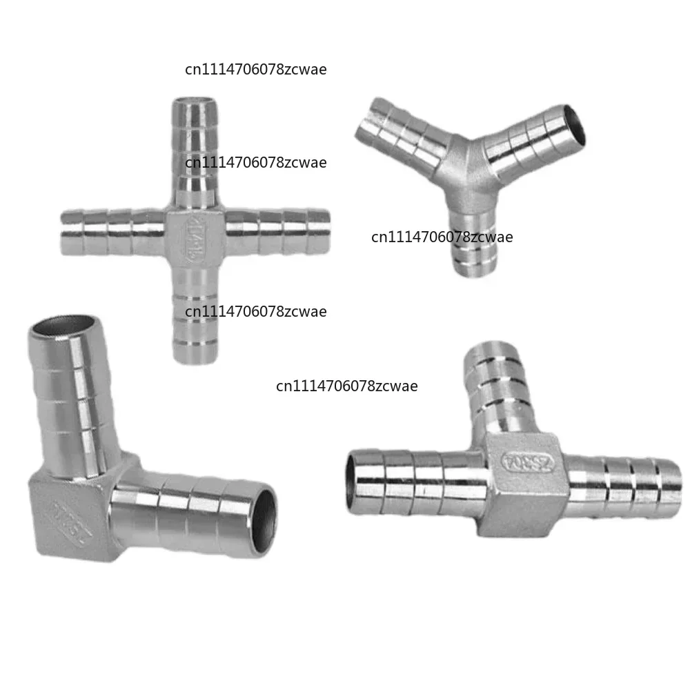 6 8 10 12 13 14 15 16 20 25 32 40 50 mm Hose Barb Elbow Corss Tee U Y Shape 2 3 4 Ways Hosetail Splitter 304 Stainless Water Gas