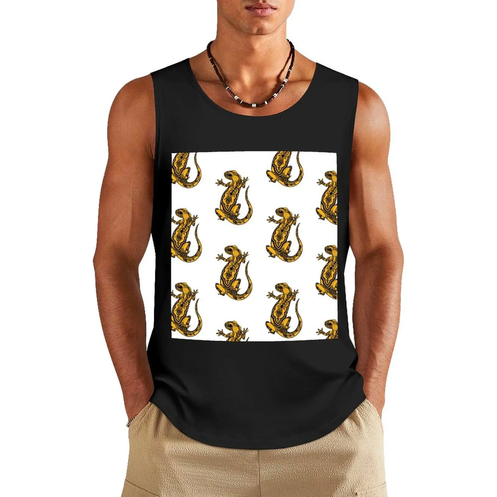 

Fire Salamander Tank Top men gym Men's clothes luxury style Men's summer clothes 2025
