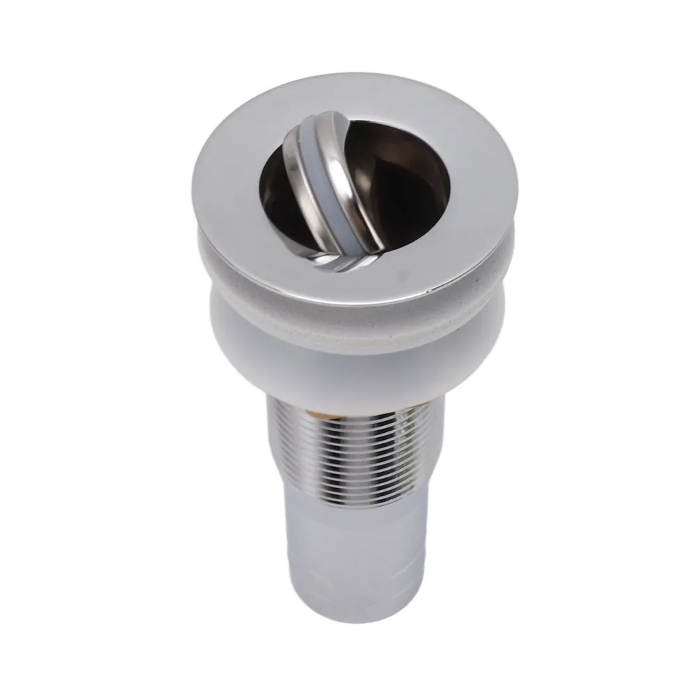 with Overflow Bathroom Sink Drain Flip Top Stainless Steel Drain Stopper Short Design Polished Electroplated