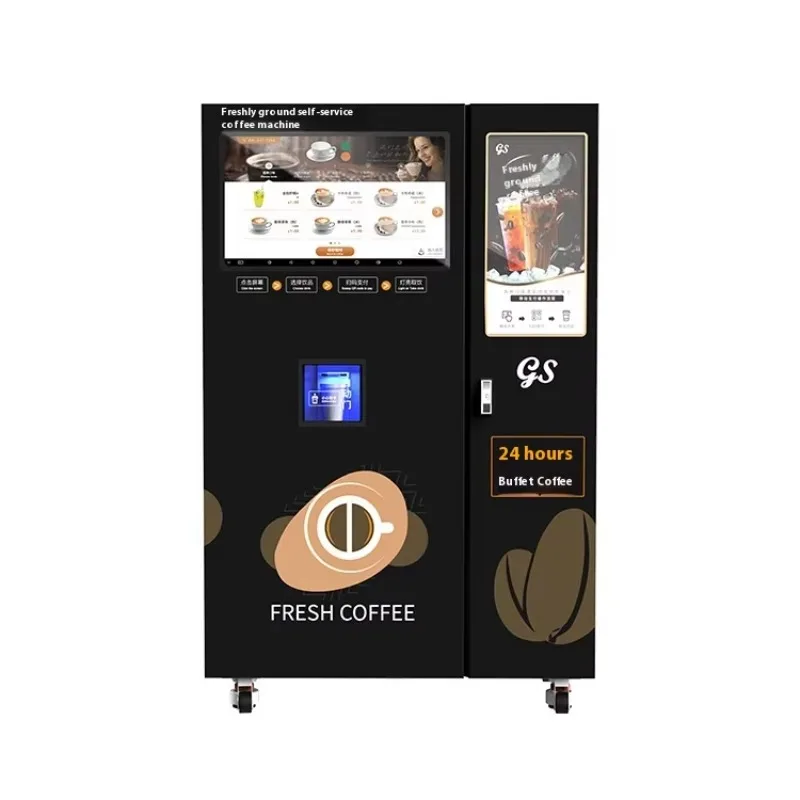 

Коммерческий крупногабаритный беспилотный торговый автомат самообслуживания для молочного чая и напитков с функцией SDK для свежего кофе со льдом