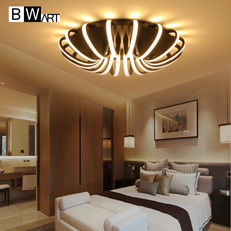 Imagem -04 - Bwart Branco Preto de Alta Potência Led Lustre Teto para Sala Estar Quarto Casa Moderna Conduziu a Lâmpada do Candelabro Dispositivo Elétrico