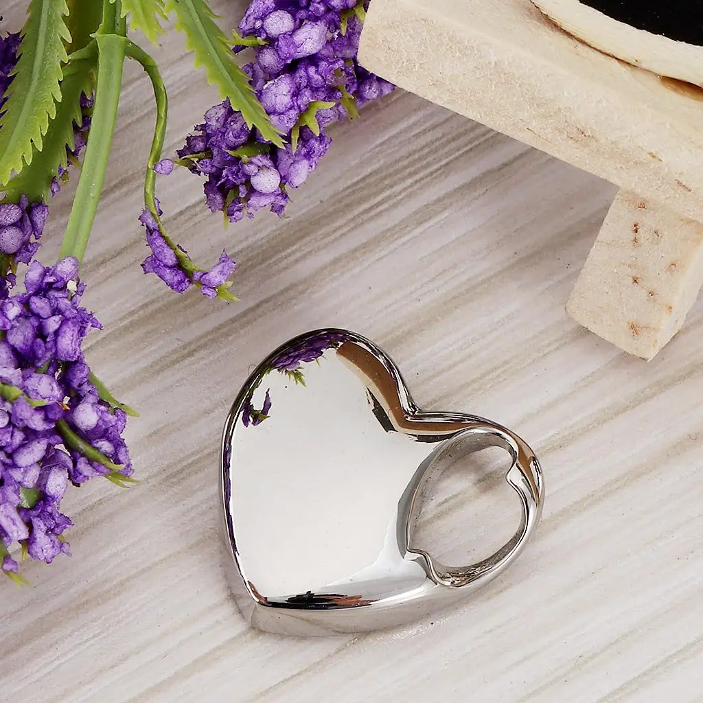 Cremation Pendant Stainless Steel Memorial Pet Heart Ash Holder Waterproof Keepsake Jewelry Small Rhinestone Detail