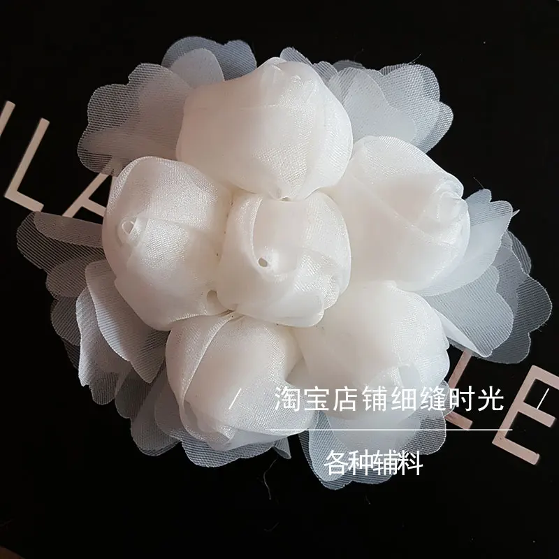 

Three-dimensional Flower Buds Handmade Hairpin Accessories Bridal DIY Headwear Lace Flower Without Pin