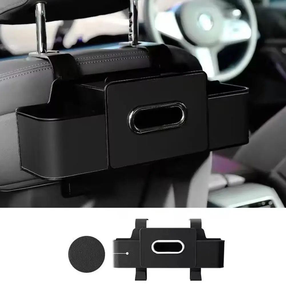 Caixa organizadora para banco traseiro de carro com porta-lenços e porta-copos, multifuncional, para viagens