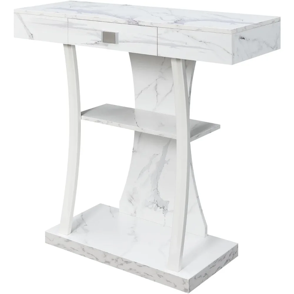 

Console Table 36" - Modern Sofa Table with Storage Shelves, One Drawer Narrow Entryway Hall Table