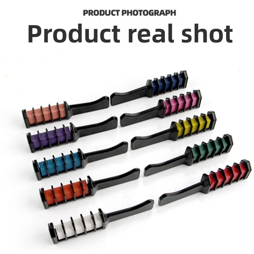 Colorful Hair Chalk Combs Easy Application Skin Safe Materials Chalk Hair Color Wash Out One-time Use Temporary Hair Color Use
