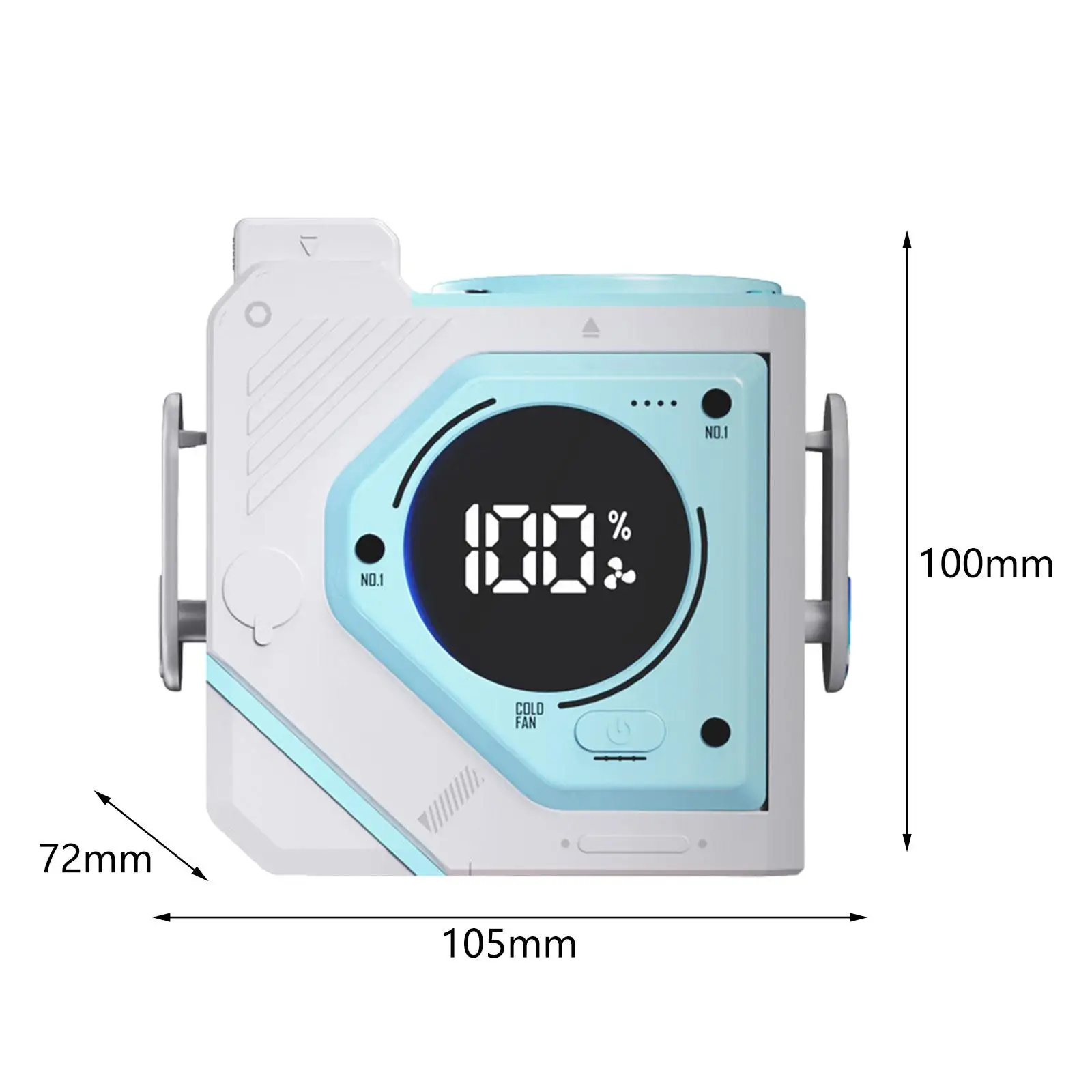 Ventilador pessoal com clipe de cintura, recarregável, leve, pendurado, multiuso para viagens, escritório, acampamento ao ar livre, jardinagem