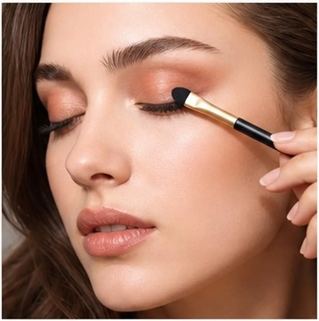 50Pcs Dual-Ended Eyeshadow Brush Soft Bristles Compact Eye Makeup Applicator Flat Shader Blending Sponge Tool Eyeshadow Brush