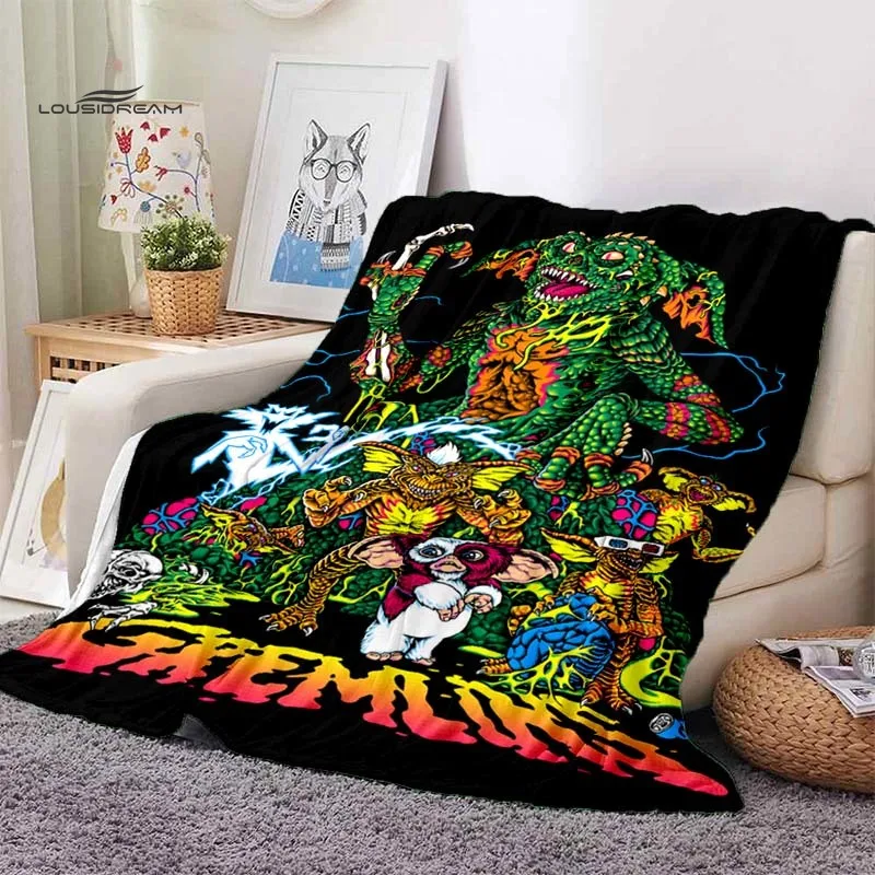 

Gremlins Horror Thriller Movie Blanket for Beds Home Travel Adult Flannel Blanket for Couch Bed Living Room Sofa Child Keep Warm