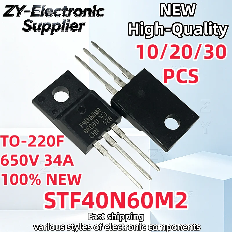 【10/20/30PCS】100% NEW high-quality 40N60M2 STF40N60M2 F40N60M2 TO-220F 650V 34A In Stock