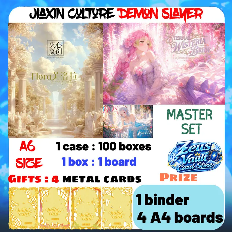 Wholesale 2026 Newest JiaXin Culture Demon Slayer A6 Boards Game Hobby Collection Cards Japanese Anime Tendy Toys Birthday Gifts