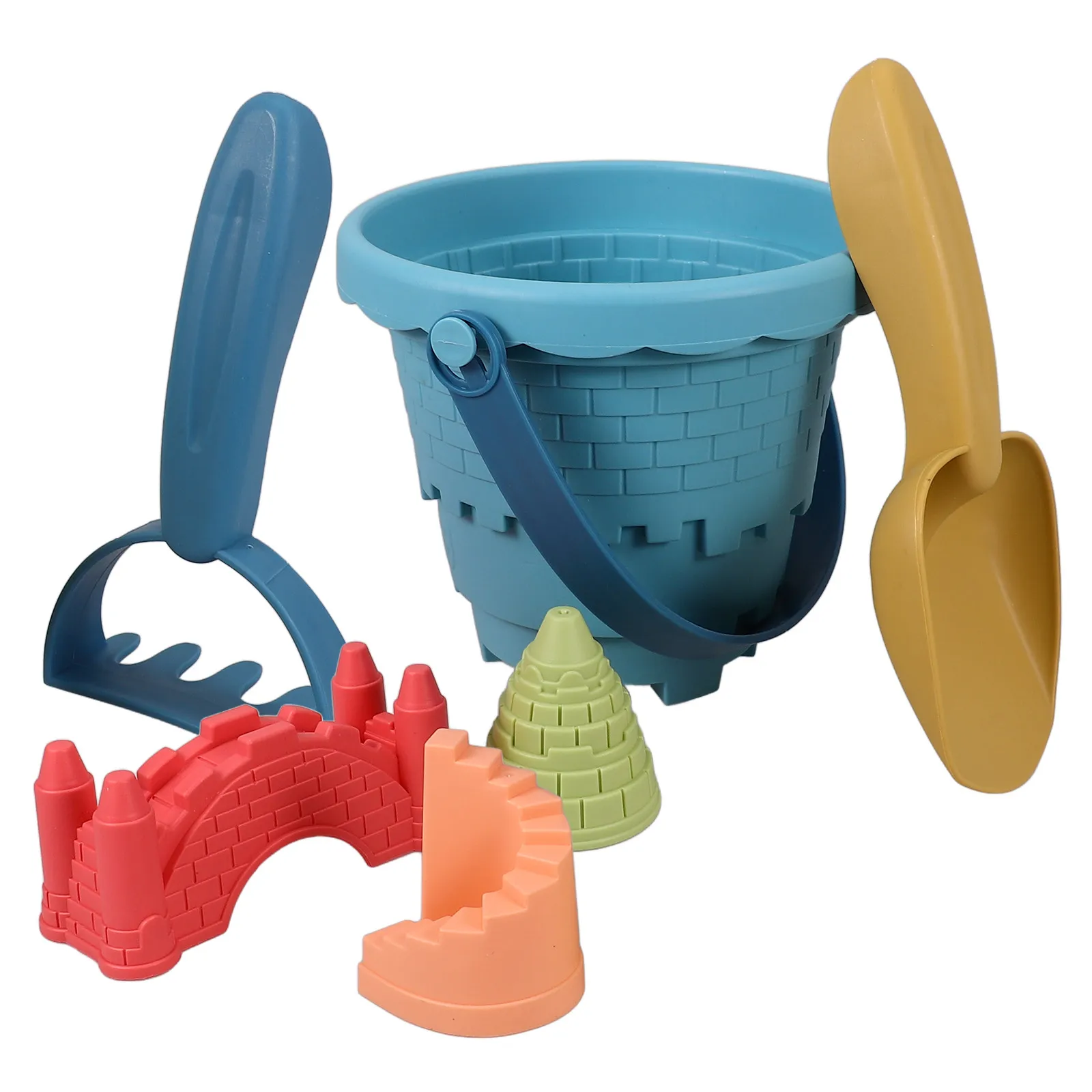 1Set Beach Plaything Sand Digging Set Premium Plastic Outdoor Summer Fun Sand Bucket Game Kids Creative Imagination