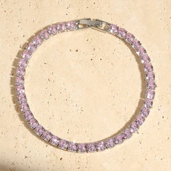 ZAKOL Shiny Pink Marquise Leaf Zircon Adjustable Charm Bracelet for Women Exquisite Wedding Engagement Jewelry New Colors
