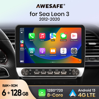 AWESAFE Car Radio for Seat Leon MK3 2012-2020  Wireless Carplay for Apple Android Auto Stereo with Buttons Multimedia GPS 4G