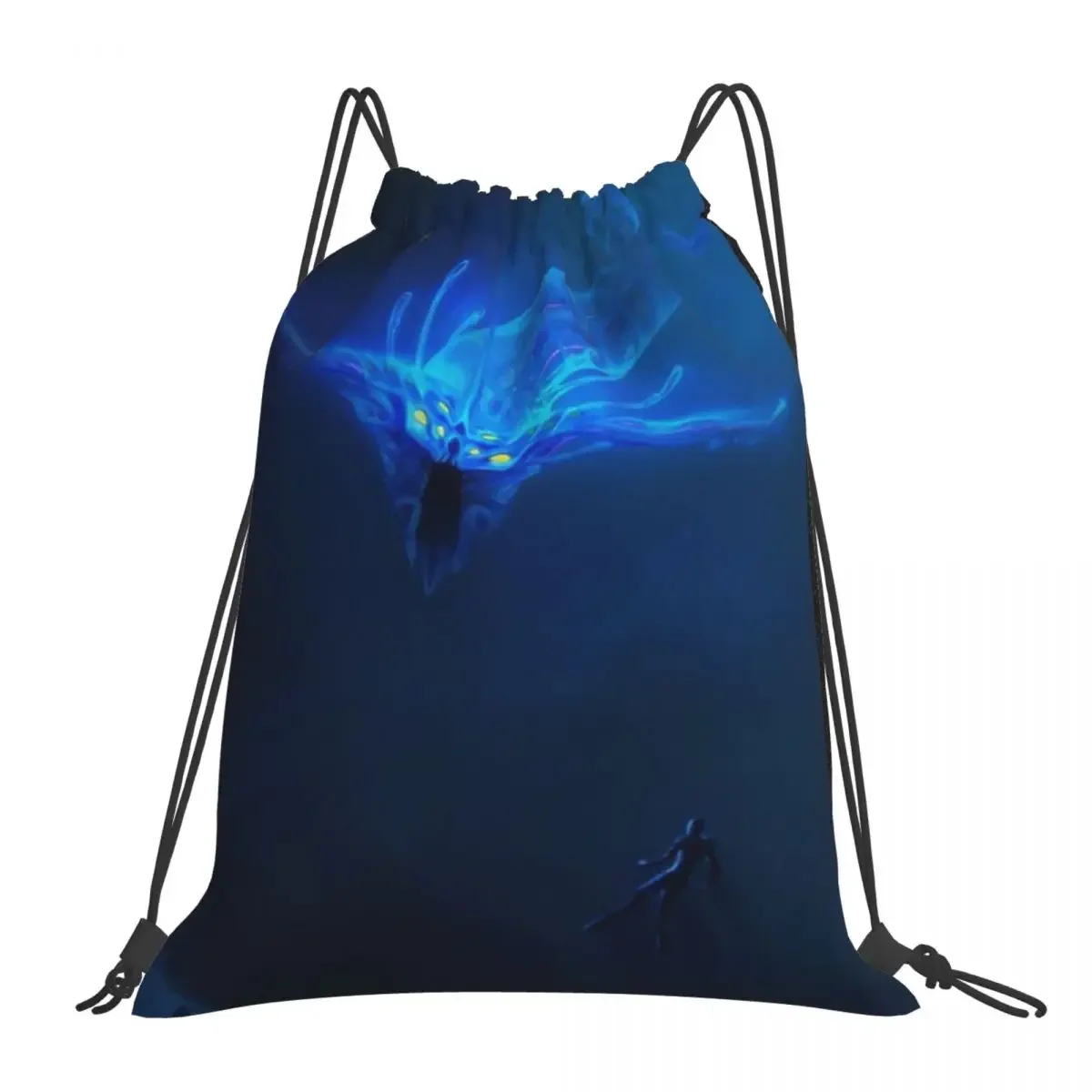 

Subnautica- Ghost Leviathan Poster Backpacks Drawstring Bags Drawstring Bundle Pocket Sundries Bag BookBag For Man Woman School