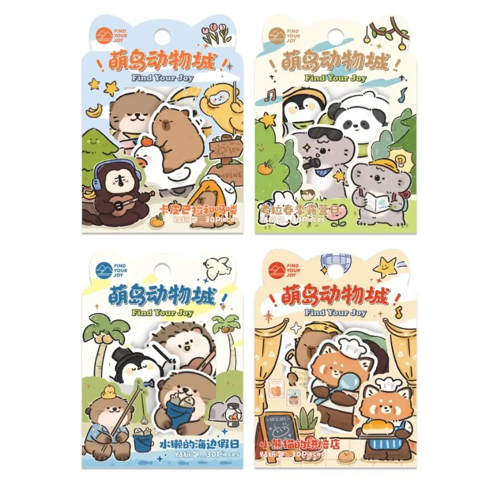 子供のためのパンダのステッカー,創造的な赤いパンダのステッカー,かわいいカワウソ,カワイイ漫画,コアラ