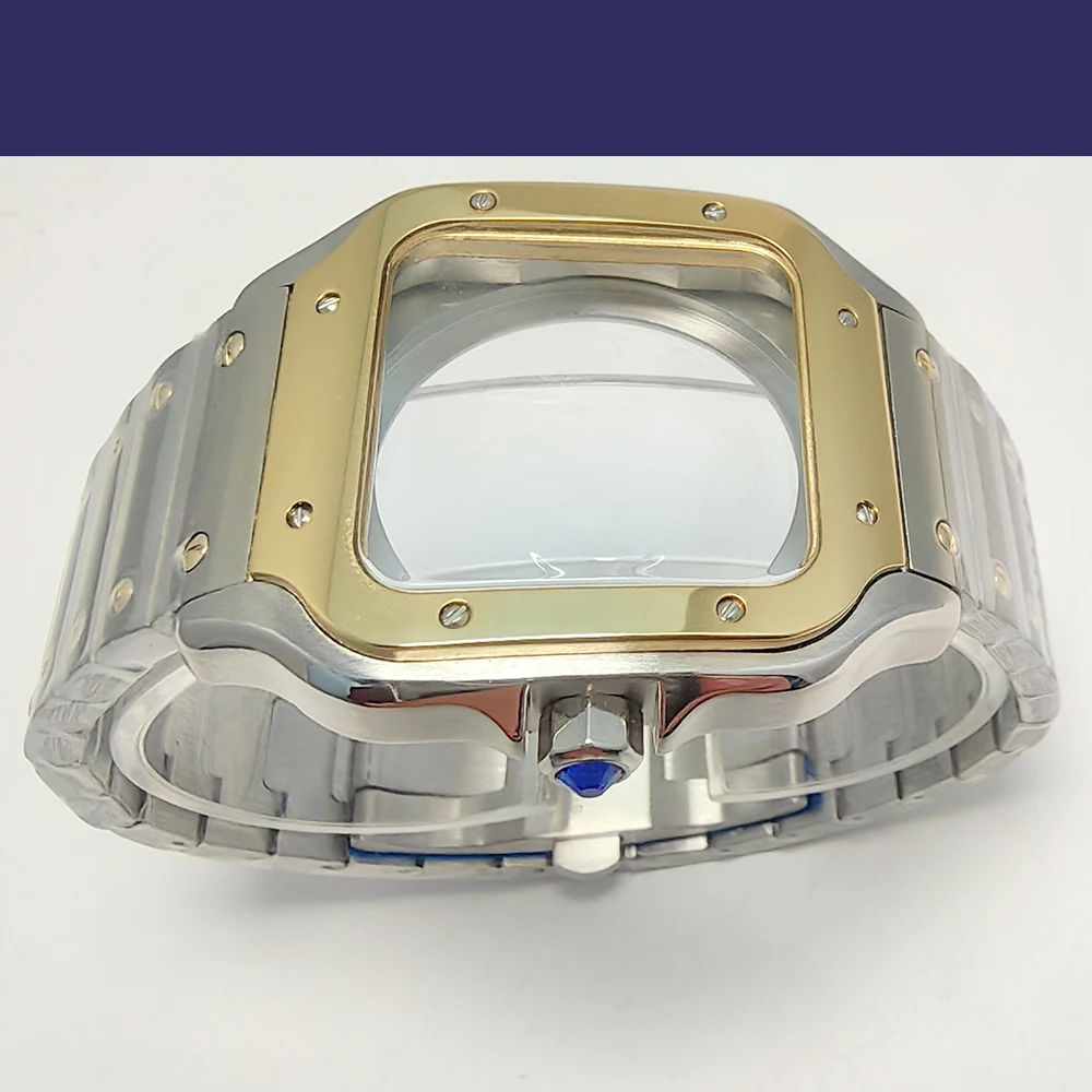 21 MM Einzelne Edelstahl Armband Flache Schnittstelle Für Die Neue Fashion Square Uhr Fall Armband Reparatur Ersatzteile