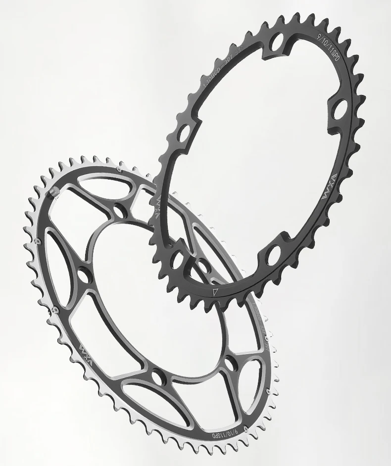 VXM Bicycle Double Chainring 130BCD 39T 53T 42T 55T 46T 56T Road Bike Crankset Riding Disc Aluminum Chainwheel Folding Bike Disc