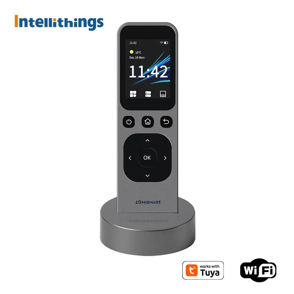 Zemismart WiFi IR Central Remote Control with HD Touch Screen with Charging Base Work with Tuya Smart Control Zigbee BLE Device