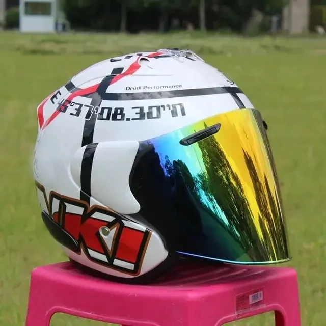 

Ram3 Haga Monza White Half Helmet Men and Women Motorcycle Off-Road Summer Helmet Downhill Racing Mountain Cross Casco Capacete