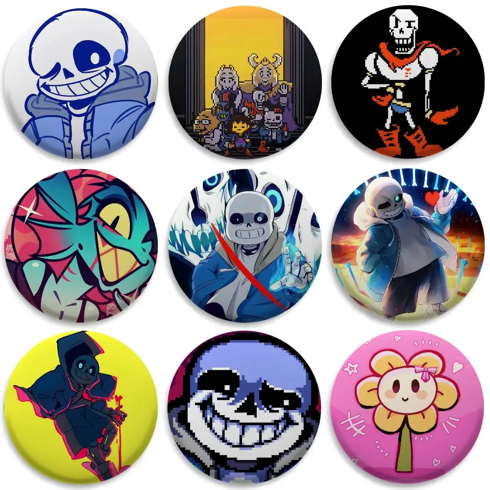 

Undertale Sans Game Badges Round Exquisite Badge Brooches Creative Pins For Clothes Hat Backpack Gift Accessories