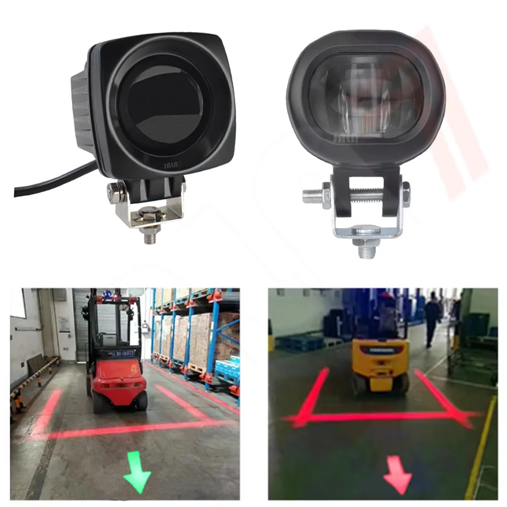 JALN7 LED Light Forklift Arrow Line Safety Indication Red Green Warning Lamp Crane Truck Vehicle Back Side Signal Lamps 12-80V