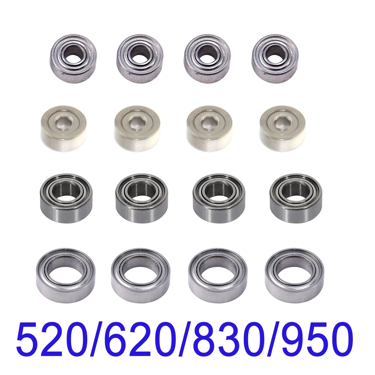 10Pcs 520/620/830/950 Bearing 5 6mm Guide Roller Bearings for Tamiya Mini 4WD RC Car Spare Parts 2*6*2.5 2*5*2.5 3*8*3 5*8 5*9*3