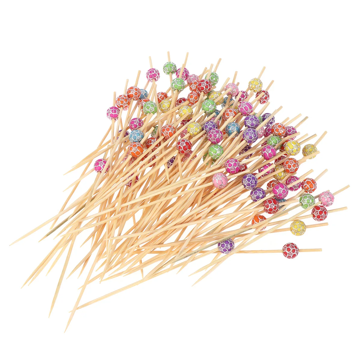 

100 pcs Cocktail Picks Fruit Sticks Elegant Shapes for Bar Home Clubs Appetizer Fruit Sticks Display Safe Sturdy