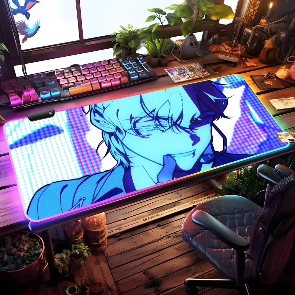 

A-Alien Stage Mouse Pad RGB Gaming Mouse Pad Desk Mat HD Gamer Large LED Light XXL MousePads