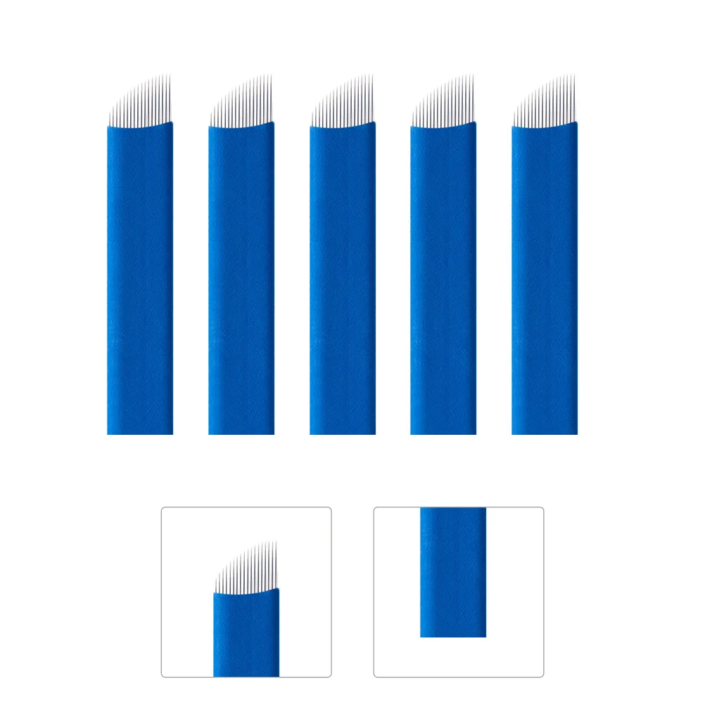 

30 шт. иглы для микроблейдинга, международная косметология, стандартный ручной инструмент для макияжа бровей, иглы для микроблейдинга, ручной макияж