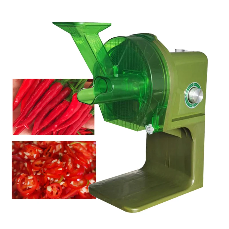 Commercial Sprouts Green Beans Celery Scallion Garlic Vegetable Cutting Machine Adjustable Thickness Chili Slicer Machine