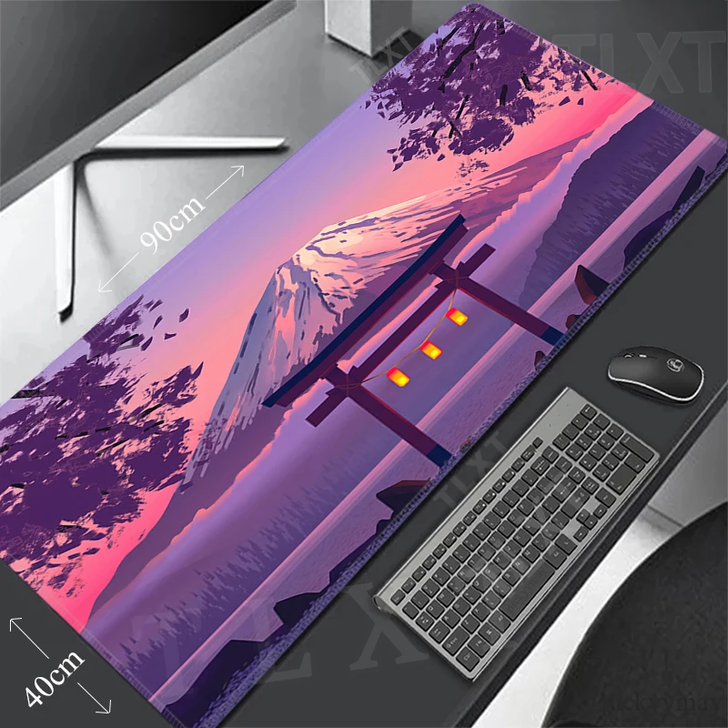 

Large Gaming Mousepads Sunset Landscape Mouse Pad Computer Mousepad Mouse Mat 90x40cm Desk Pads For PC Keyboard Mats Table Rugs