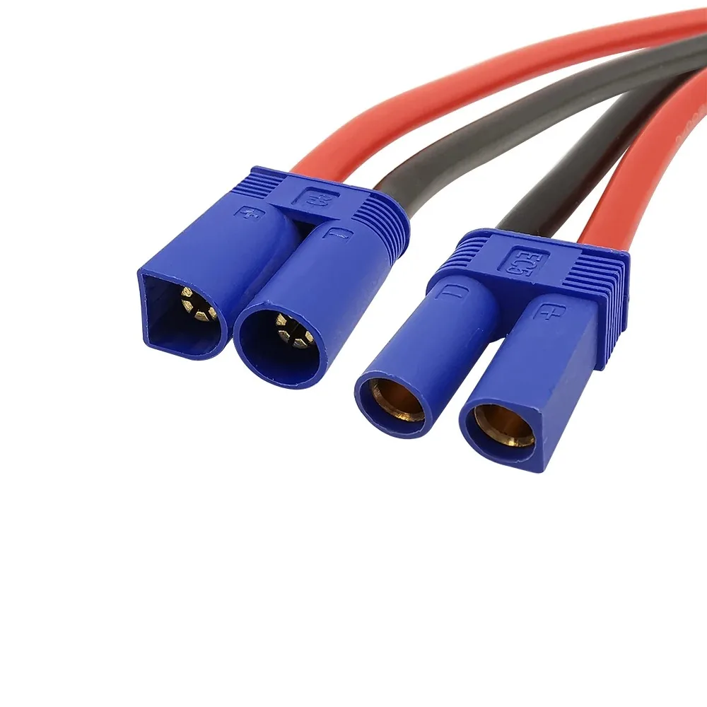EC5 Male Female Banana Head Connector Plug Pigtail Cable, 15cm 30cm 50cm 10AWG Silicone Wire for RC Lipo Battery FPV Car Boat