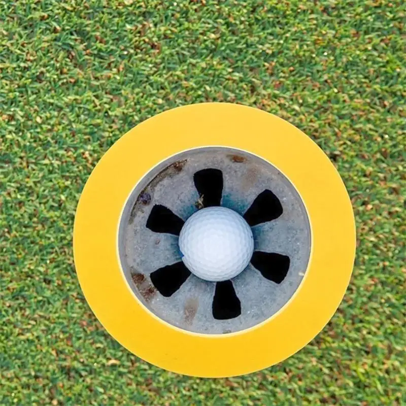 Golf Putting Cup Rings Practice Hole Putting Accuracy Trainer Golf Training Tool Portable Golf Hole Putting Cup 