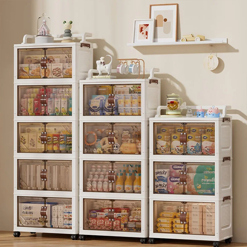 Foldable Home Storage Cabinet for Bathroom And Kitchen Multi-layer Floor-standing Shelf Desktop Organizer for Living Room Gap