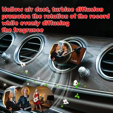 1pc/6pcs/12pcs Customized Photos, Car Record Players, Car Air Fresheners,Exhaust Clamp Player Decorations, and Customized Photos
