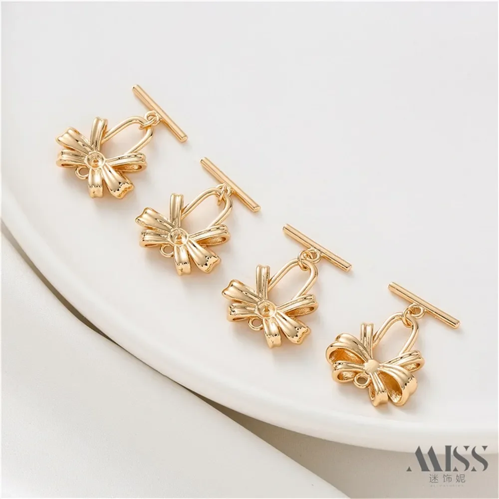 

14K Gold-plated Bow OT Buckle DIY Accessories Chain End Connection Buckle End Buckle Handmade Jewelry Materials