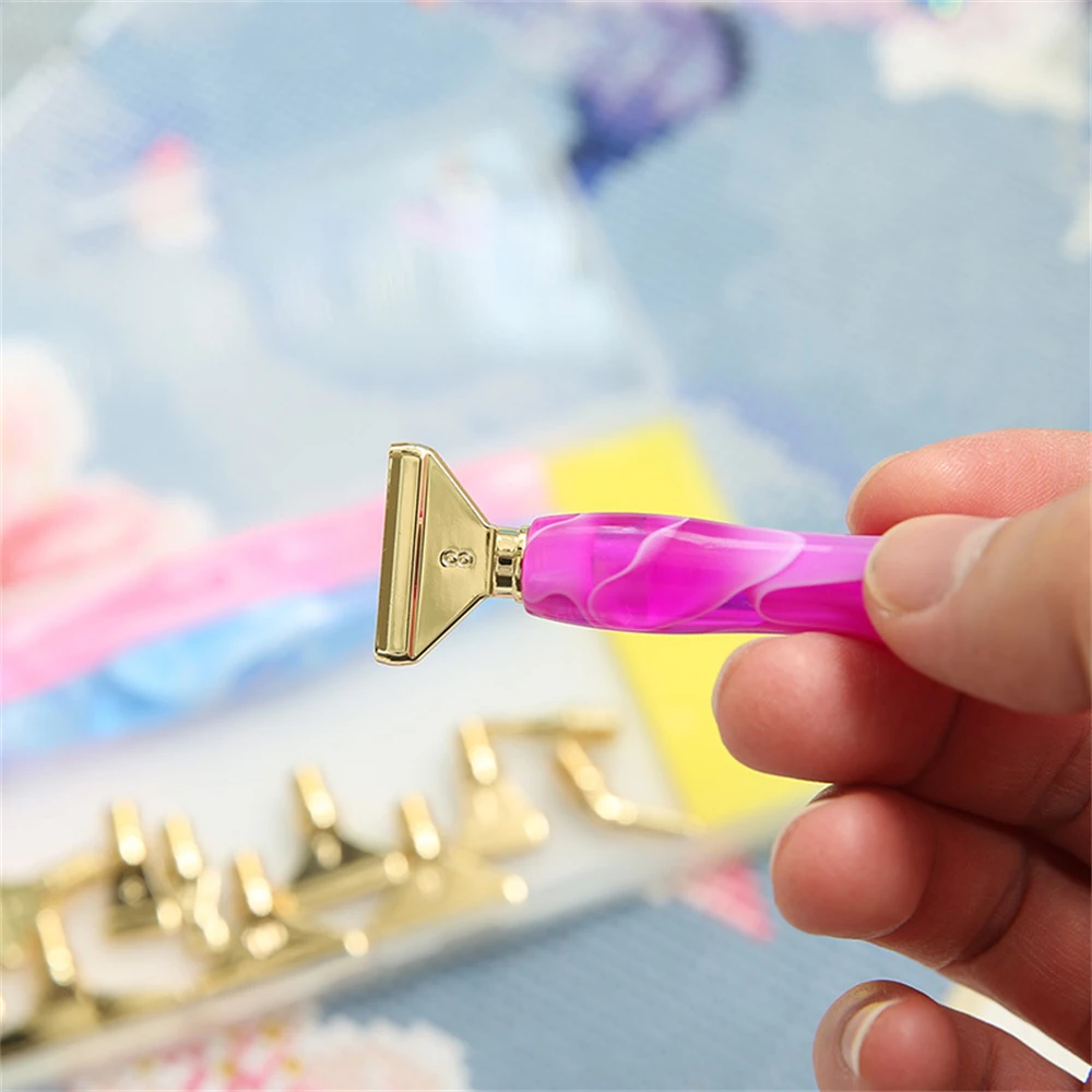 5D Resin Diamond Painting Metal Tips Screw Thread Tip Point Drill Pen Accessories Multi Placer Replacement Head Tools Clay Cross