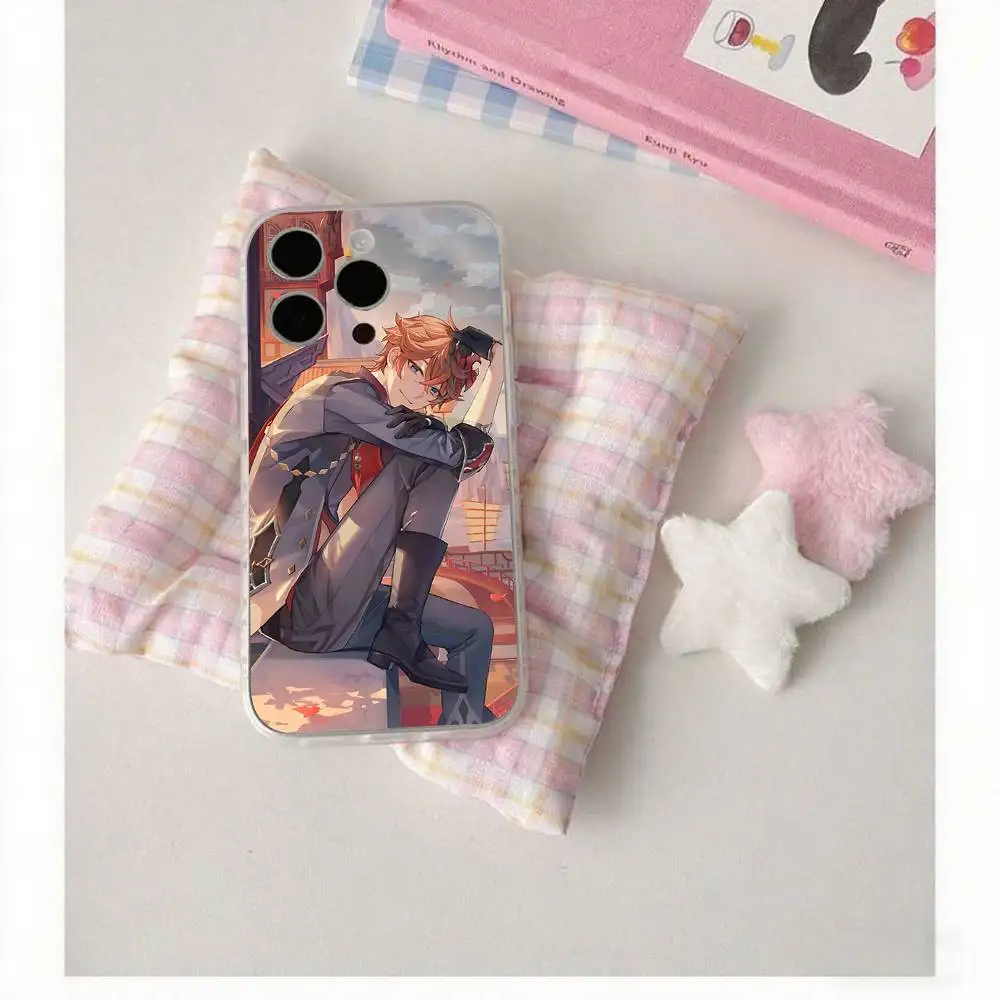 حافظة هاتف T-Tartaglias لهاتف آيفون 17 16 15 14 Plus 13 12 11 Pro Max غطاء خلفي شفاف #4