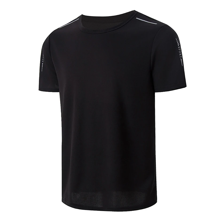 4/1 Pcs Men's Summer Multicolor Quick-drying Sports Short Sleeve Loose Breathable Fitness Running Badminton T Reflective Strip