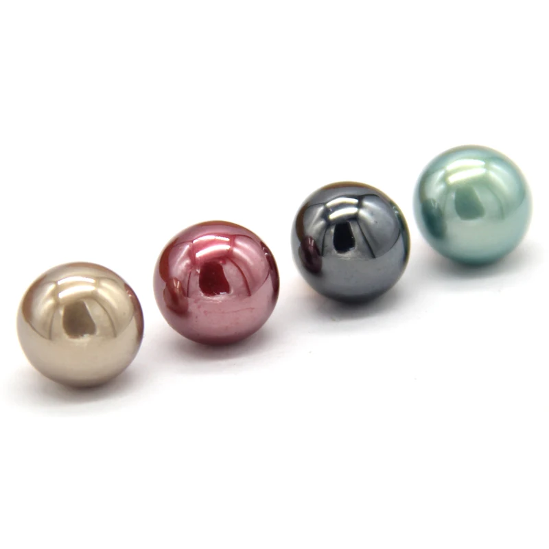 HENGC 10mm Jewelry Sewing Pearl Buttons Glaze For Clothing Shirt Holiday Dress Wedding Round Mini Decorations Sewing Accessories