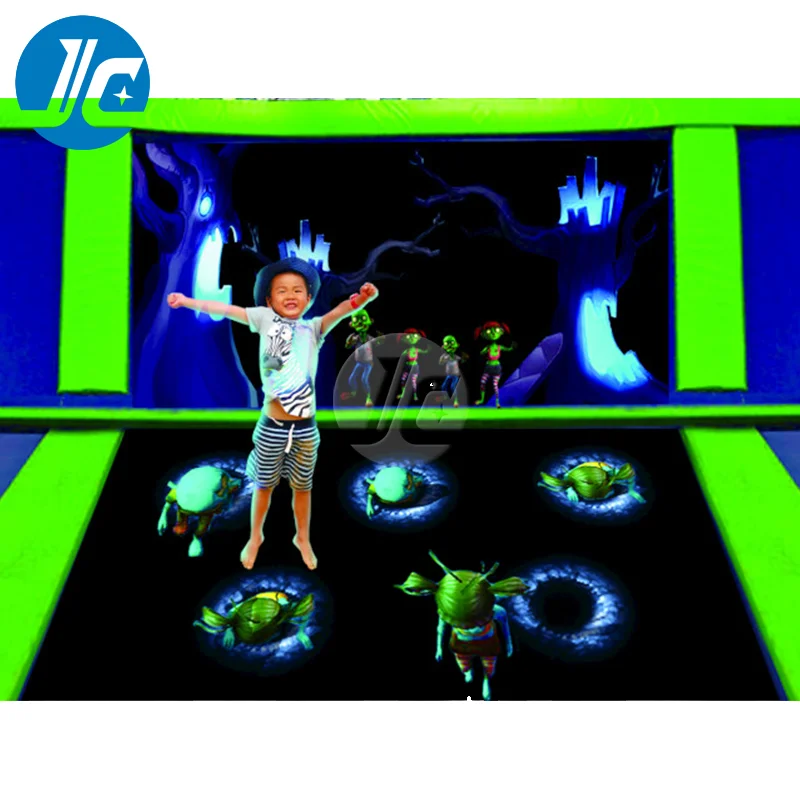 Indoor Wooden Interactive Projection Games Trampoline For Kids Amusement Park Theme Park Educational Model Projector