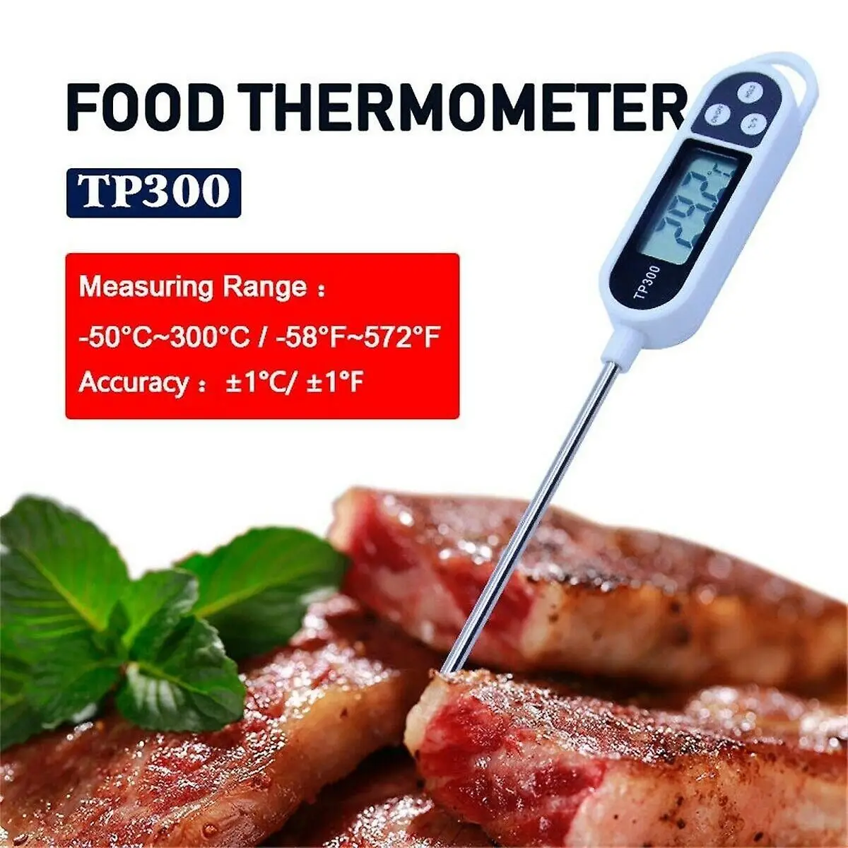 

TP300 Kitchen Foods Thermometer Meat Milk Food Temperature Measuring Tool BBQ Accessories Cooking Tool Household Thermometers