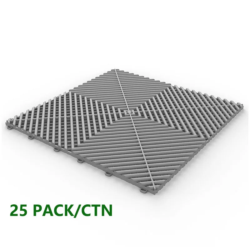 25PCS 1.8cm Dikte Garage Vloermatten Wasstraat Kamer Vloermat Multifunctionele Auto Schoonheid Plastic Splicing Grille tegels