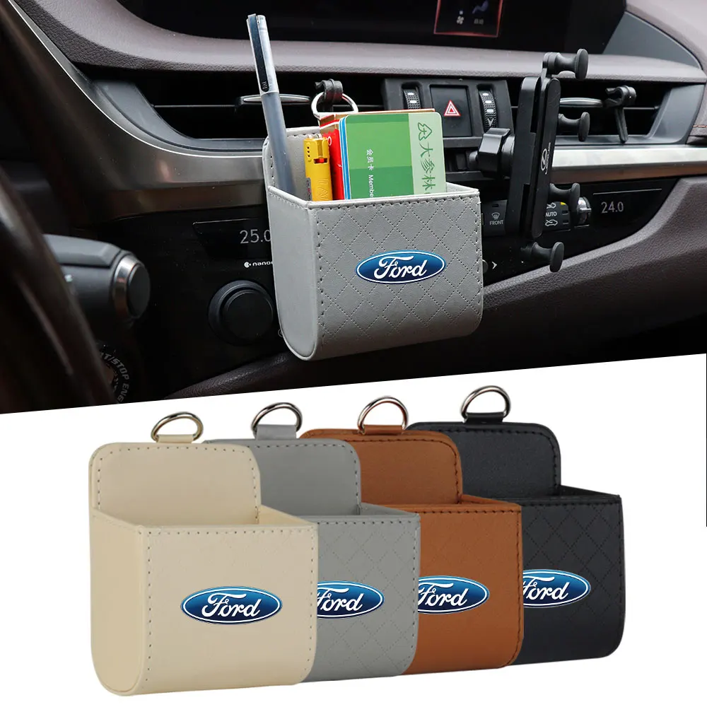Car Storage Bag Air Vent Dashboard Tidy Hanging Organizer Box Accessories For Ford ST Focus Mk Ranger Mondeo Fiesta Hub Cover
