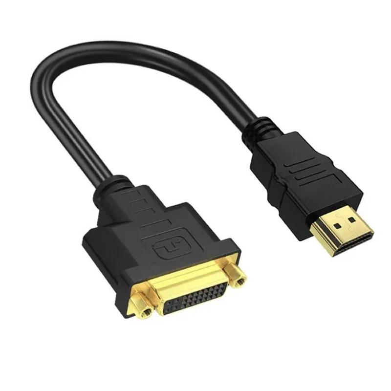 

M/F Male- Female Video Adapter Cord HDMI-compatible To DVI-I 24+5 Cable Video Adapter Cord for PC HDTV DVD LCD Dropshipping