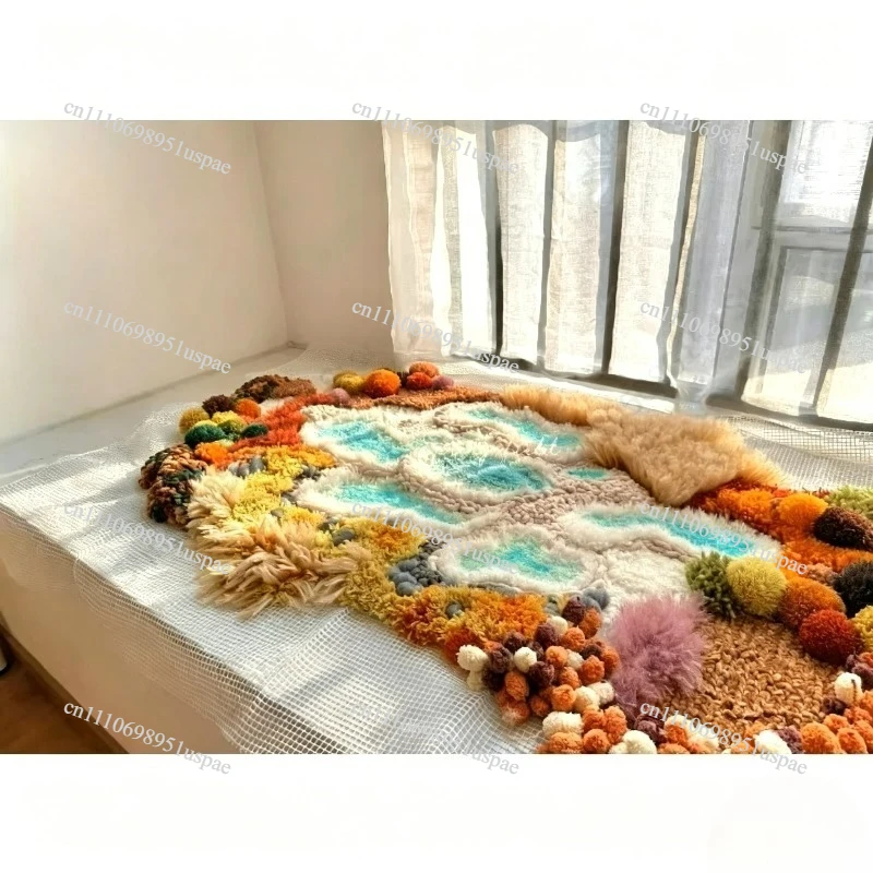 For Moss carpet material package handmade carpet DIY homemade carpet bedroom, not finished product but material package
