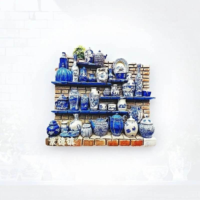 Jingdezhen Porcelain Fridge Magnet - 3D China Souvenir Kiln & Pagoda Decor Unique Ceramic Art Gift